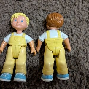 Fisher Price Loving Family Boys In Yellow.  '93